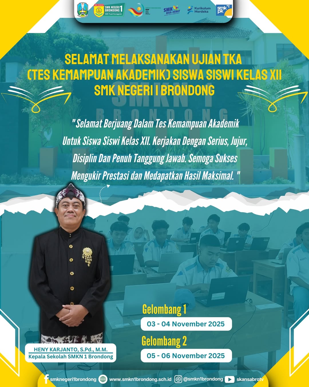 Selamat Berjuang Dalam Tes Kemampuan Akademik Untuk Siswa Siswi Kelas XII. Kerjakan Dengan Serius, J
